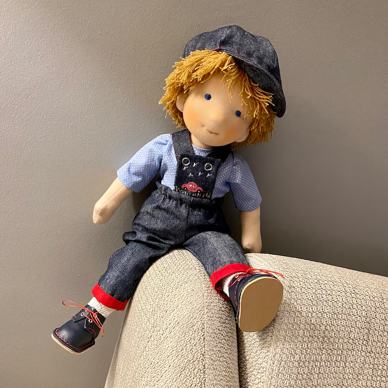 Handmade Waldorf Boy Doll - Noah