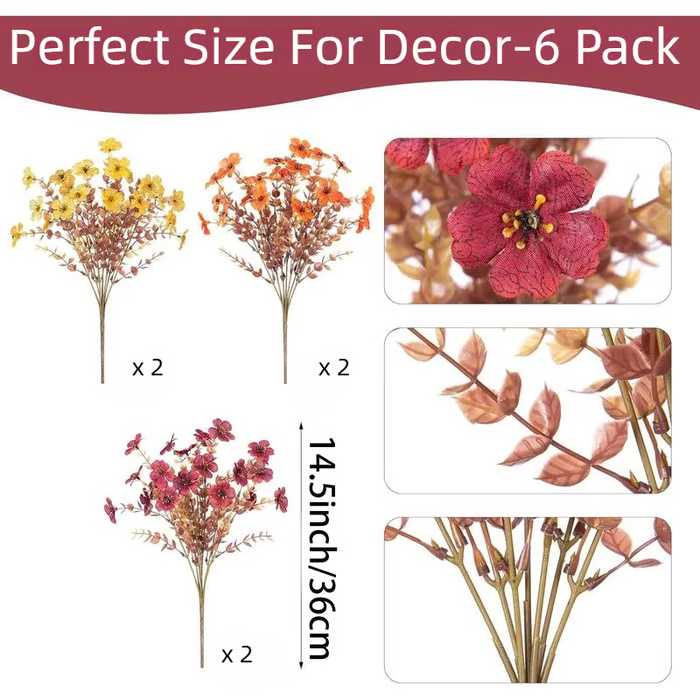 🔥Last Day 50% OFF - 🍁UV-Resistant Artificial Daisy Flowers for Fall Decor Halloween
