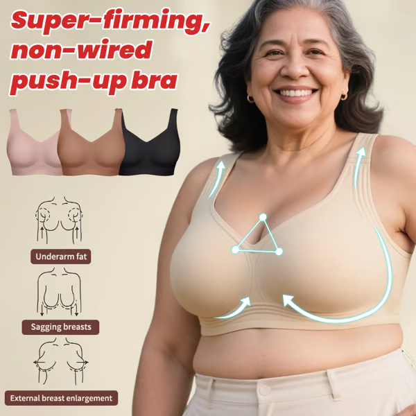 🏆Wirefree Full-Coverage Support Bra Padded Gentle Uplift All-Day Comfort👍No More Sagging Breasts