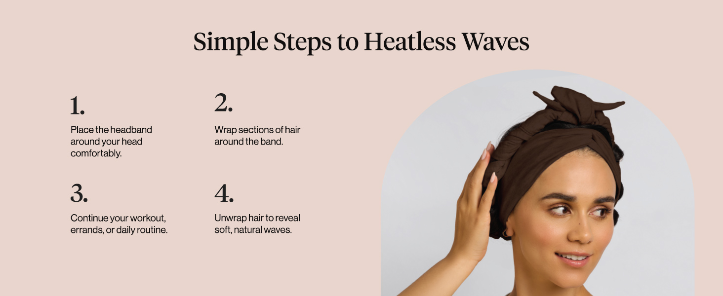 Kitsch Set &amp;amp; Flow Active Heatless Curling Headband For Women