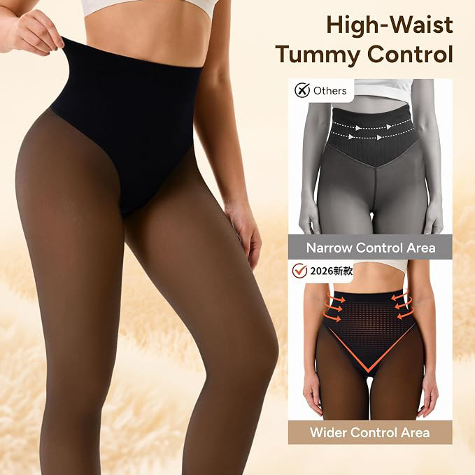🔥Hot Sale 50% OFF!!⚡50K+ SOLD!❄️One-Seam The-original Magic Fleece Lined Leggings✨