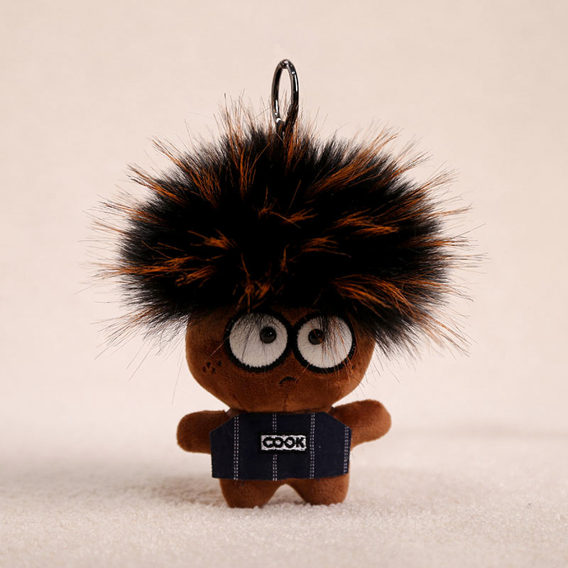 🧸 Cute Fluffy Hair Doll Keychain