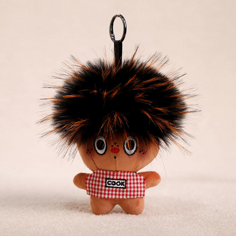 🧸 Cute Fluffy Hair Doll Keychain