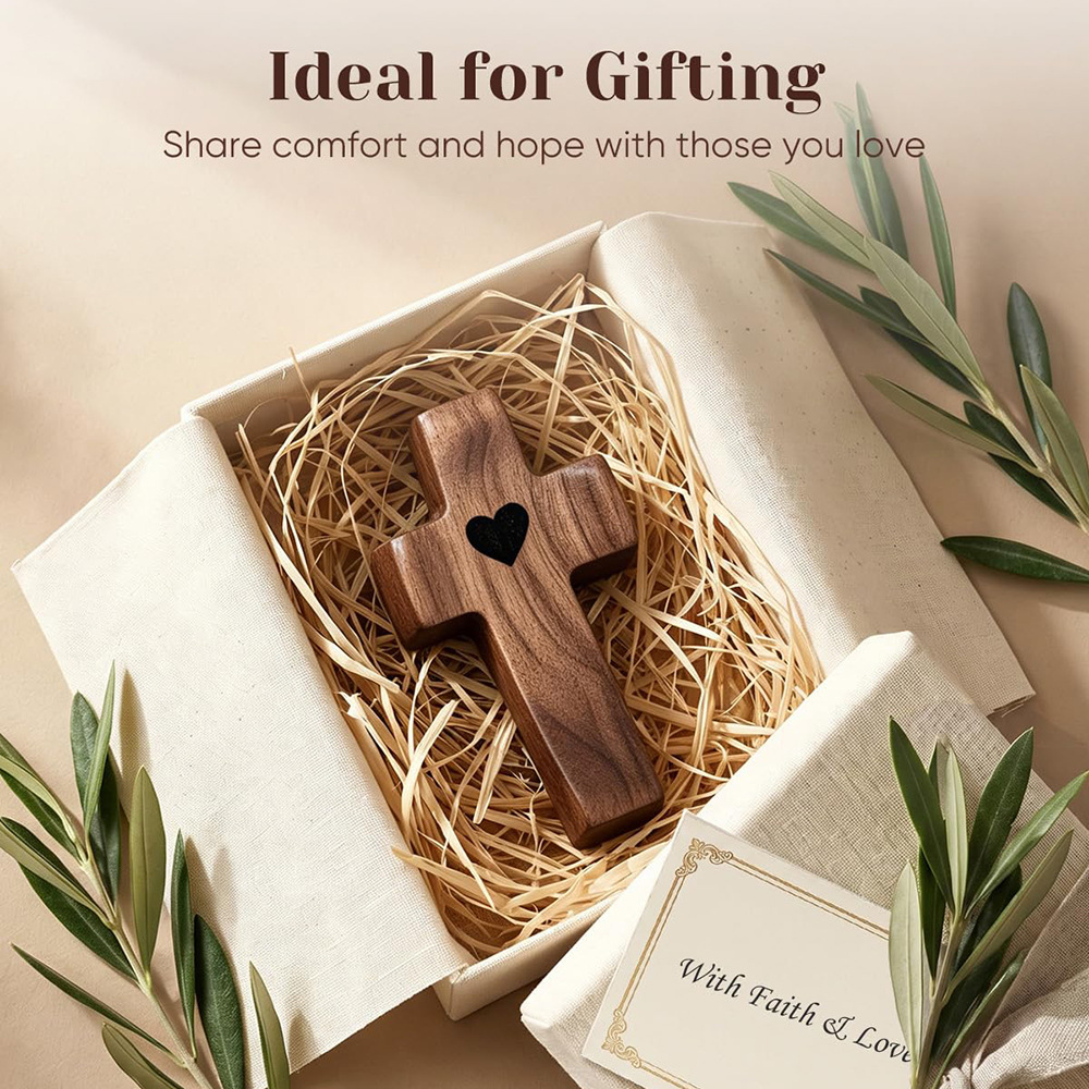 🎄 LIMITED‑TIME 50% OFF! 🌲 ✝️100% Handmade Wooden Cross My Heart