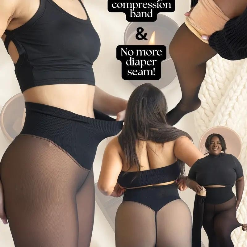 🔥Hot Sale 50% OFF!!⚡50K+ SOLD!❄️One-Seam The-original Magic Fleece Lined Leggings✨
