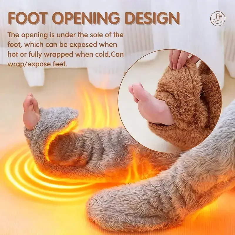 🔥Hot Sale 49% OFF✨Over Knee High Fuzzy Long Socks Winter Warm Cold Leg Knee Joint Cold-proof Stockings Home Floor Sleeping Socks