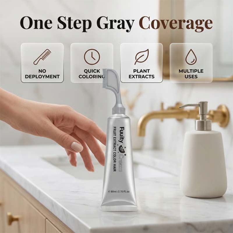 Fruit Hair Dye Cream Covers Gray & Nourishes
