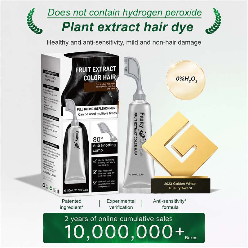 Fruit Hair Dye Cream Covers Gray & Nourishes