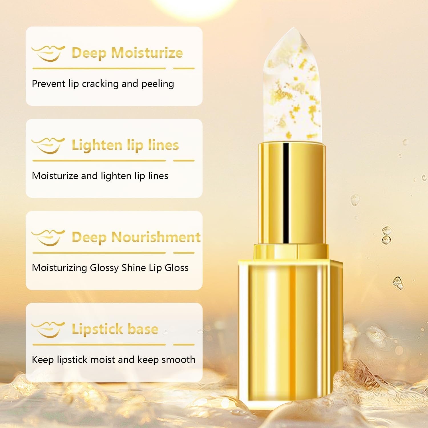 ✨Transferproof Color-Changing Lipstick💄 Crystal clear Color Alchemy 💋 Auto-Tints on Contact!