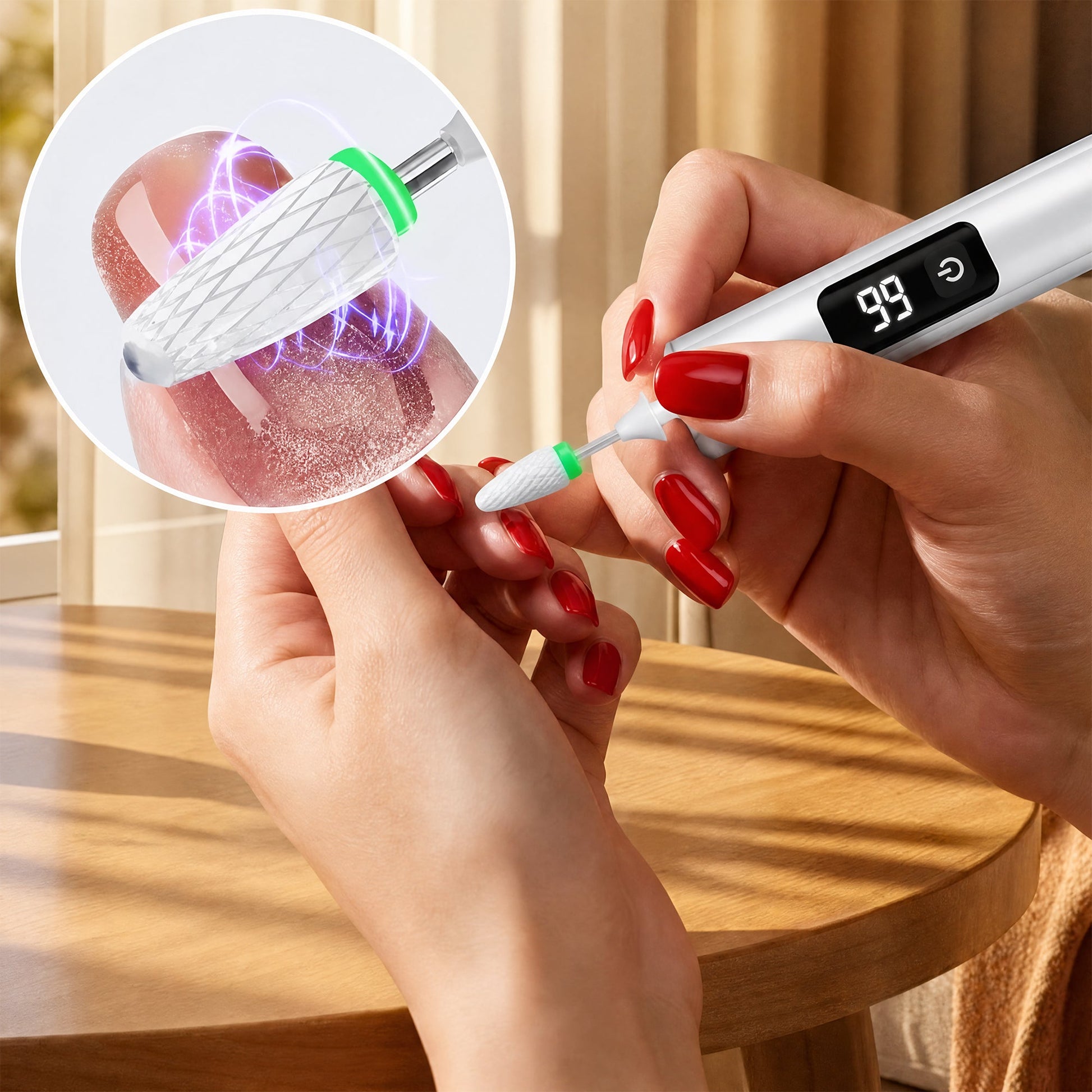 🎄 LIMITED‑TIME 50% OFF! 💖Electric Nail Grinder With LED Light