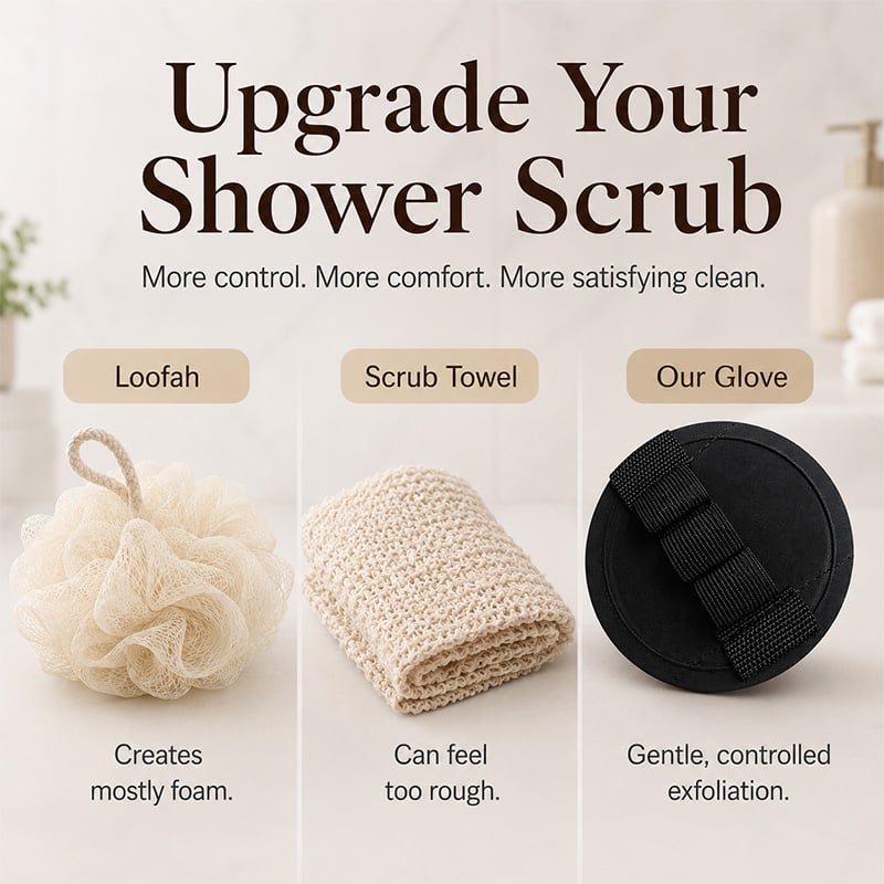 🎄 LIMITED‑TIME 50% OFF! 💖Soft Rubber Exfoliating Shower Glove 💕Buy 1 get 1 free💕