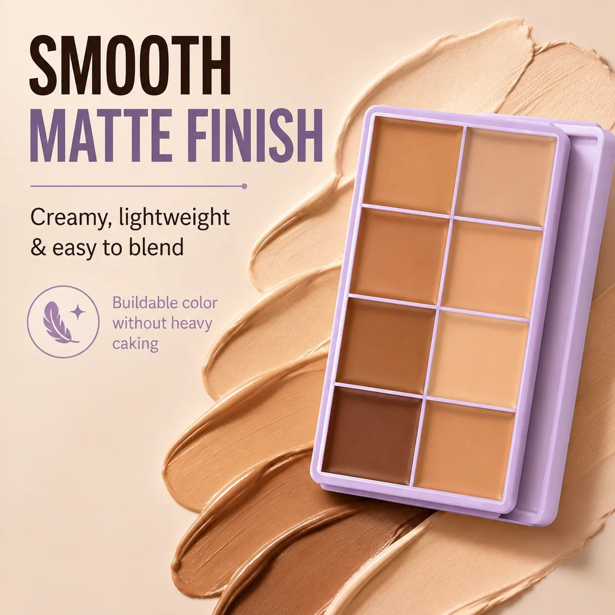 🎄 LIMITED‑TIME 50% OFF! 💖8-Color Matte Concealer Palette