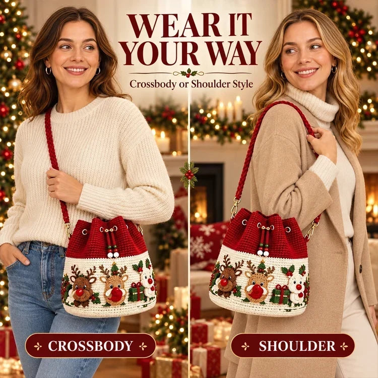 🎄3D Christmas Crochet Bucket Bag  