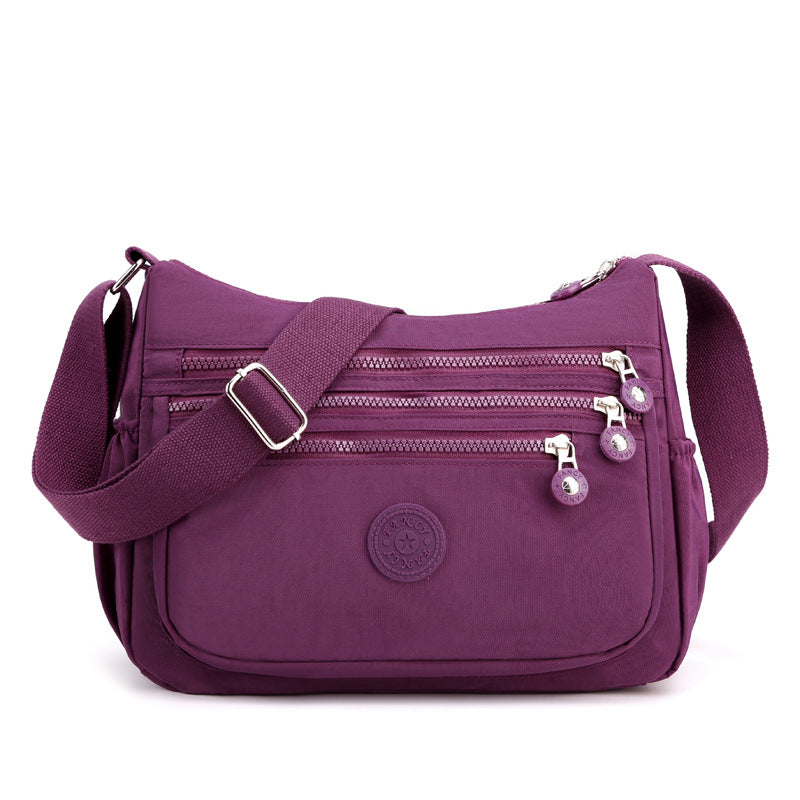 Multi-Pocket Campus Nylon Crossbody Bag