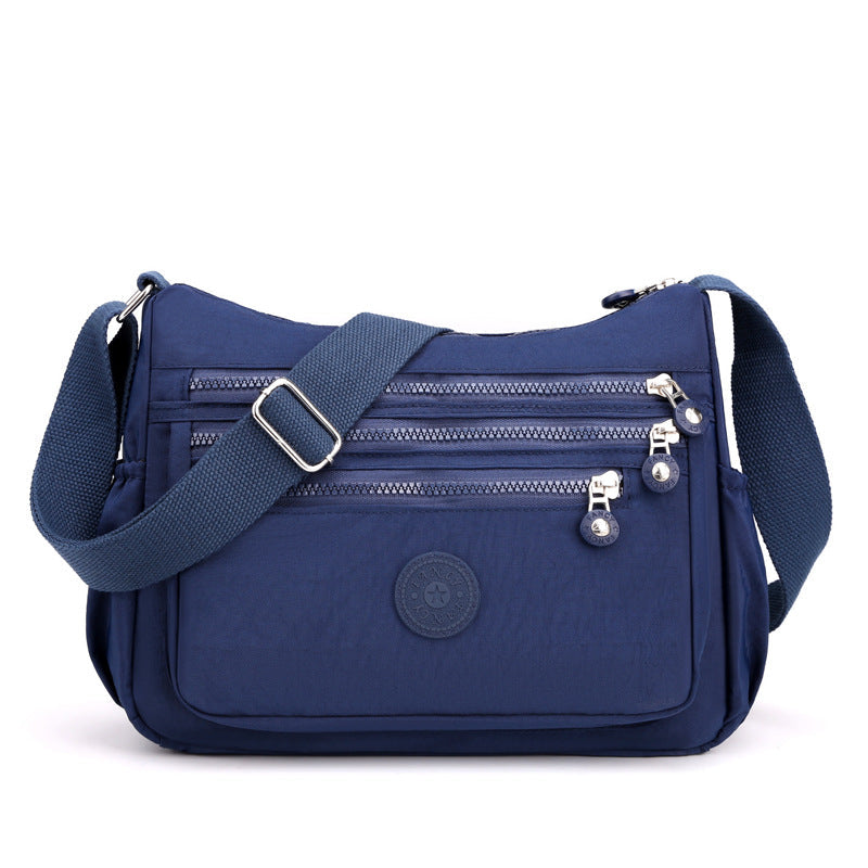Multi-Pocket Campus Nylon Crossbody Bag