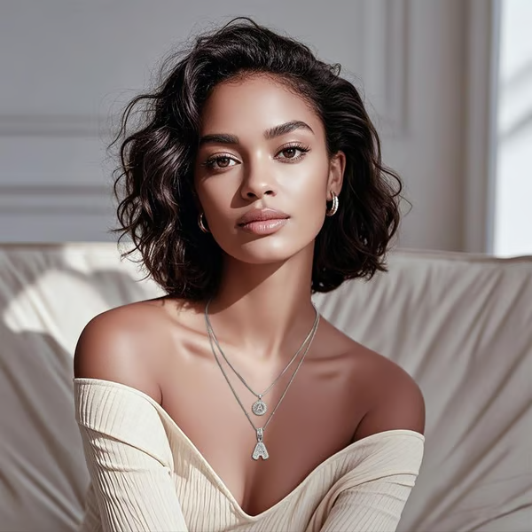 🎄 LIMITED‑TIME 50% OFF! 💖2 Pack - Initial Letter Pendant Necklaces