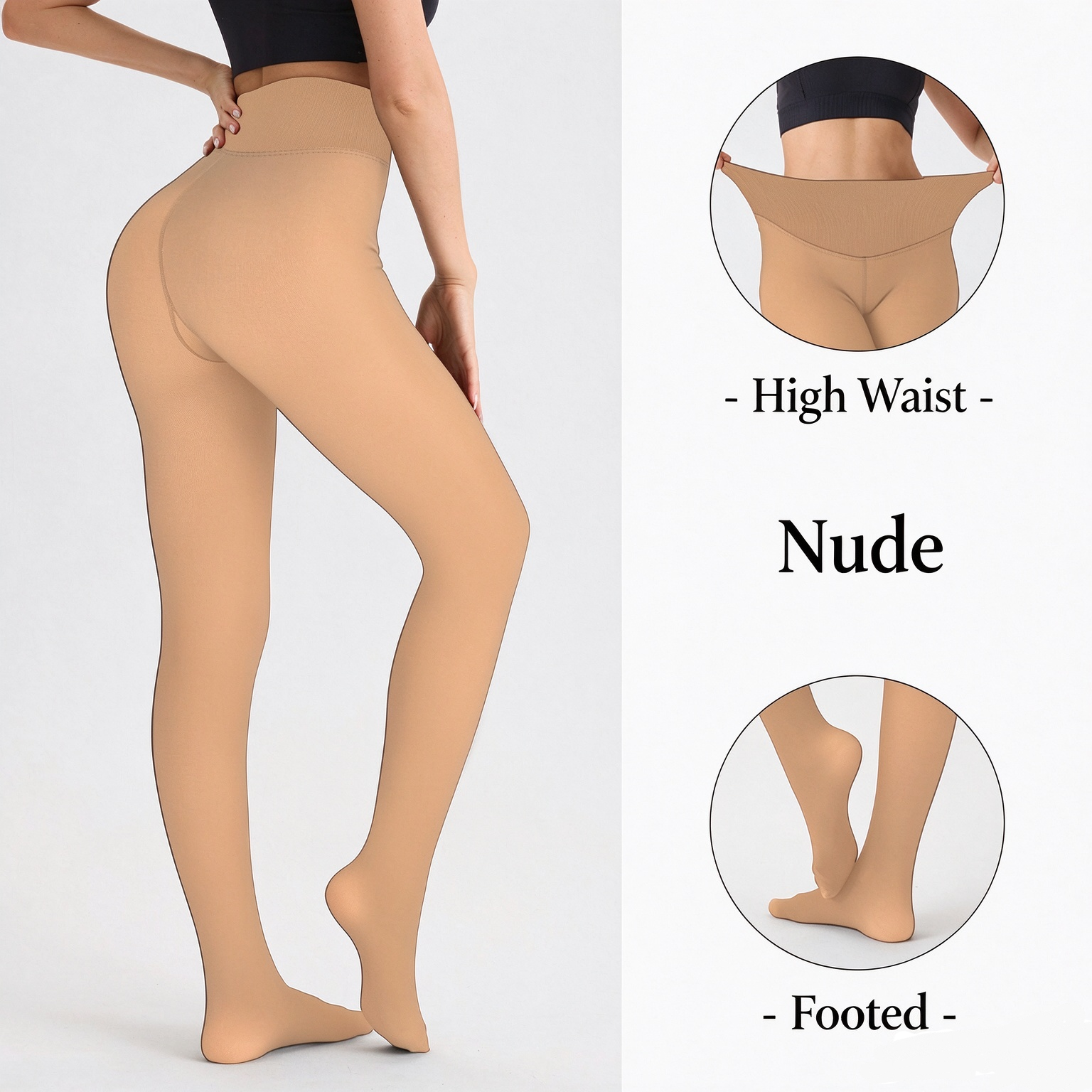 🔥Hot Sale 50% OFF!!⚡50K+ SOLD!❄️One-Seam The-original Magic Fleece Lined Leggings✨