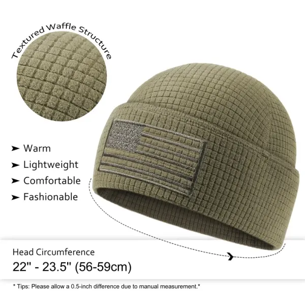 🔥Last Day 50% OFF❄️American Flag Embroidery Waffle Watch Cap