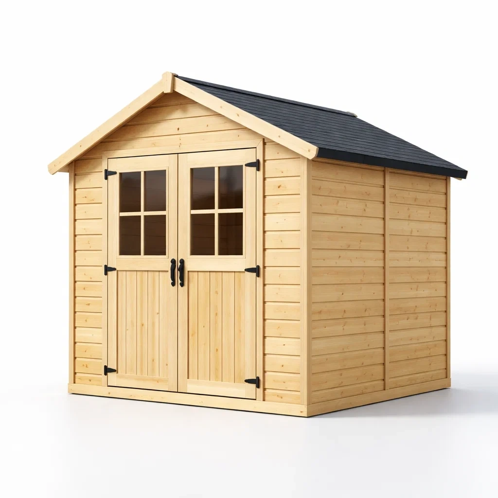 Abri de jardin en bois de sapin avec toit bitumé-homeurbania