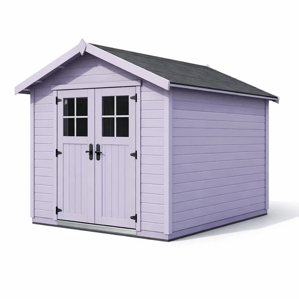 Abri de jardin en bois composite lavande 245x195x222 cm-homeurbania