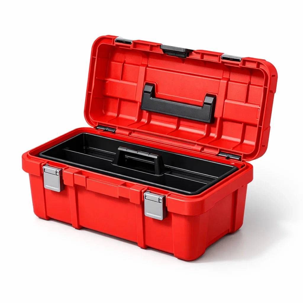 Boîte à outils en plastique avec plateau amovible-homeurbania