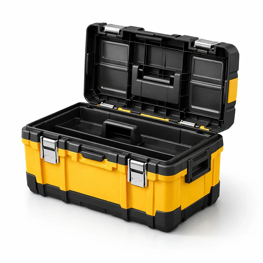 Boîte à outils en polypropylène jaune et noir 52 cm-homeurbania