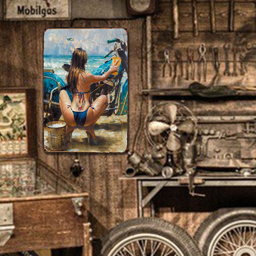 Pin Up Girls - Metal Tin Signs(8*12Inch/12*16Inch) - Garage&Transport