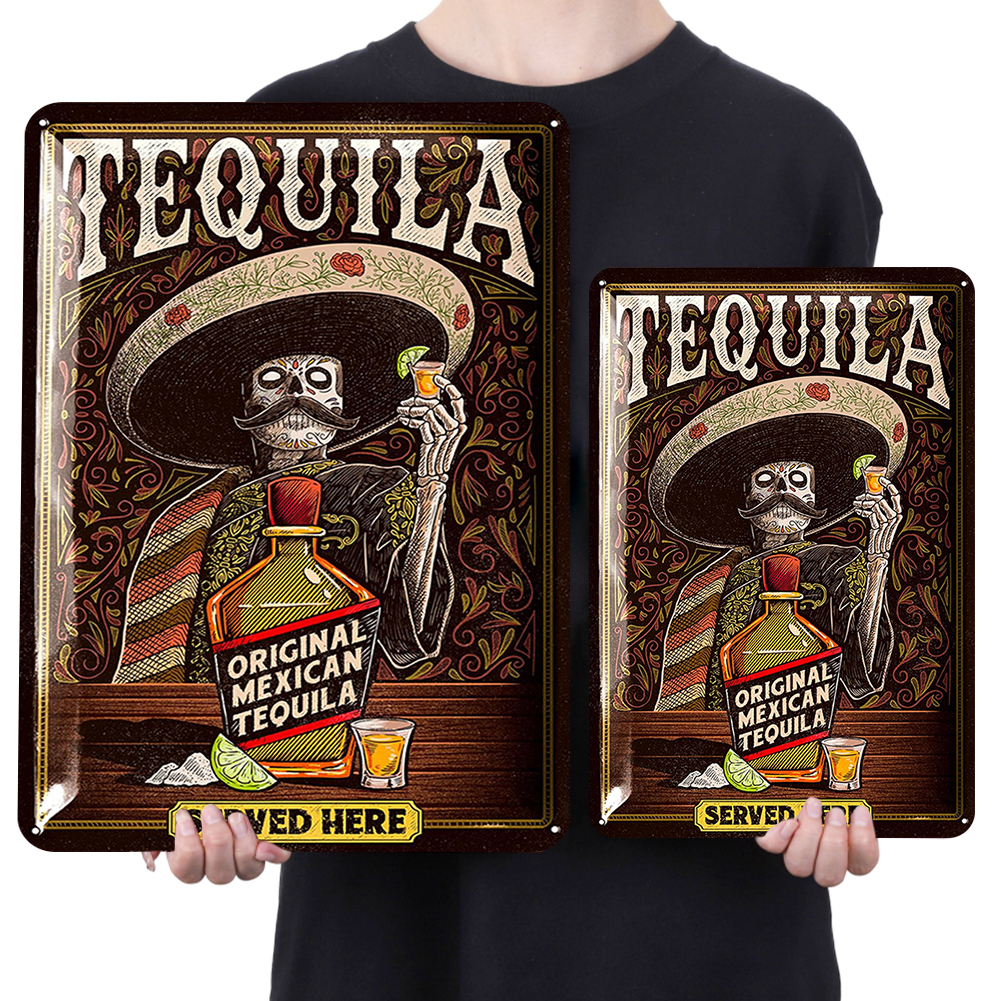 Tequila Serviced Here - Metal Tin Signs(8*12Inch/12*16Inch) - Bar