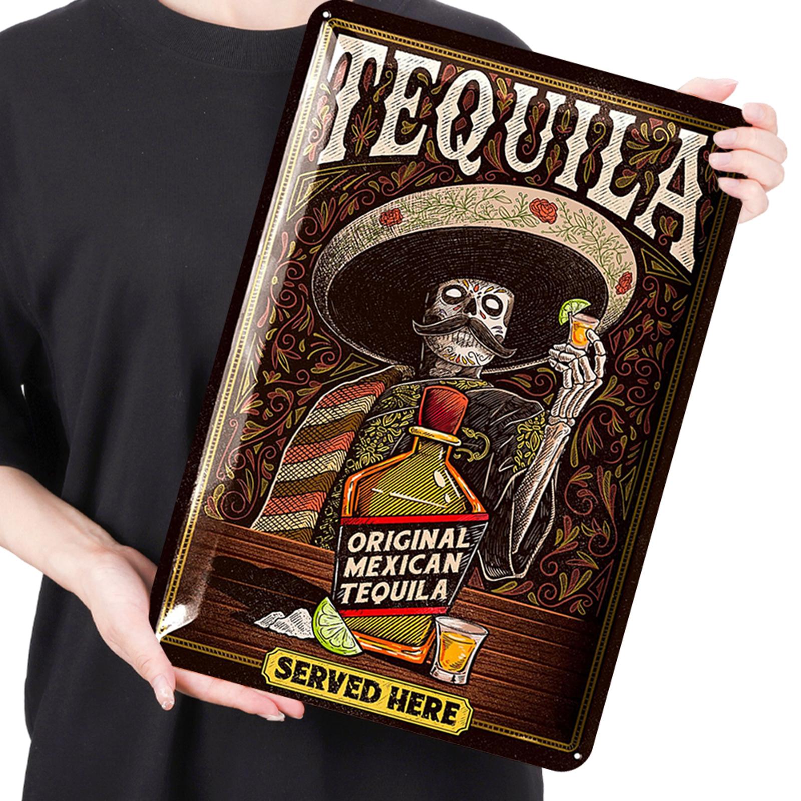 Tequila Serviced Here - Metal Tin Signs(8*12Inch/12*16Inch) - Bar