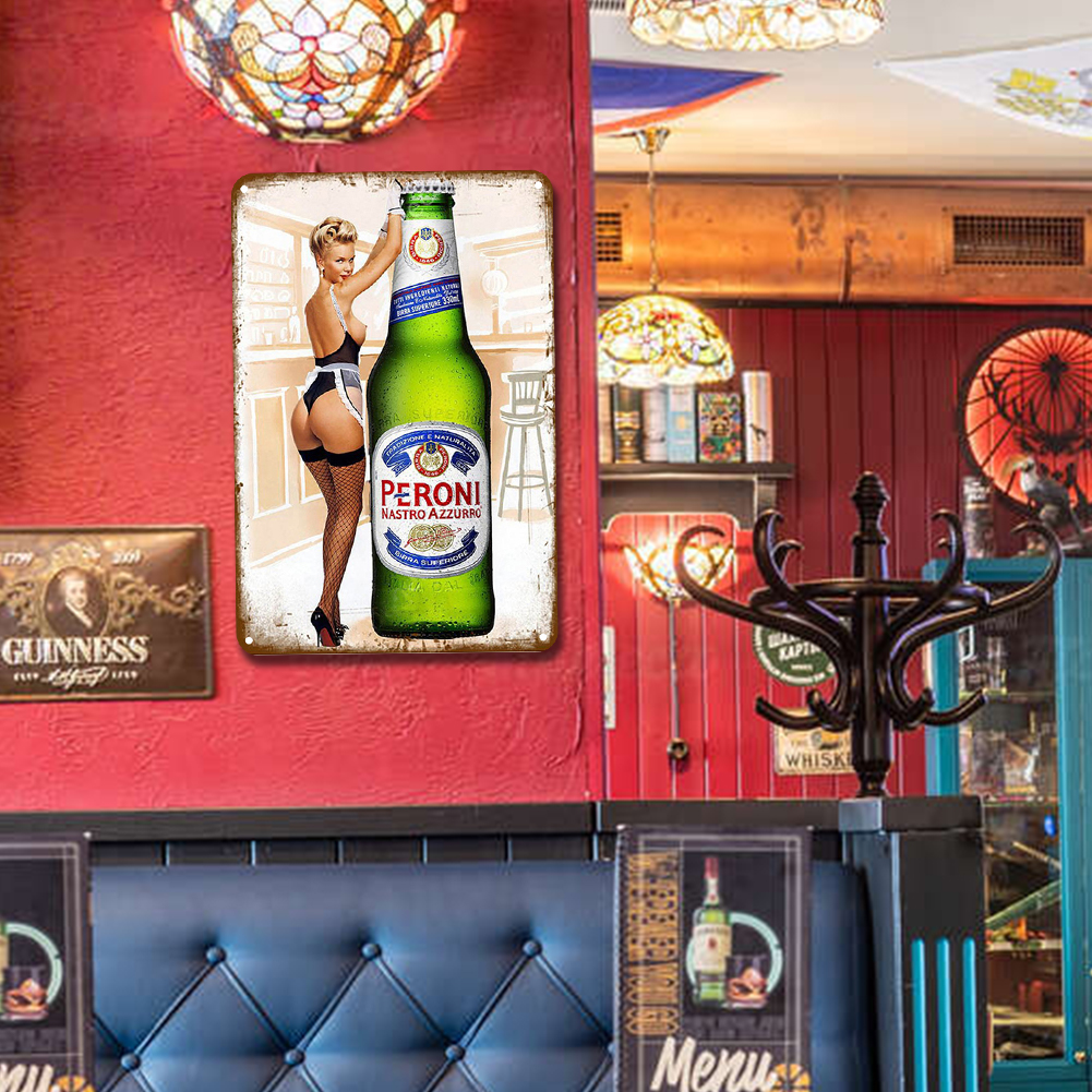Peroni Beer Girl - Metal Tin Signs(8*12Inch/12*16Inch) - Bar