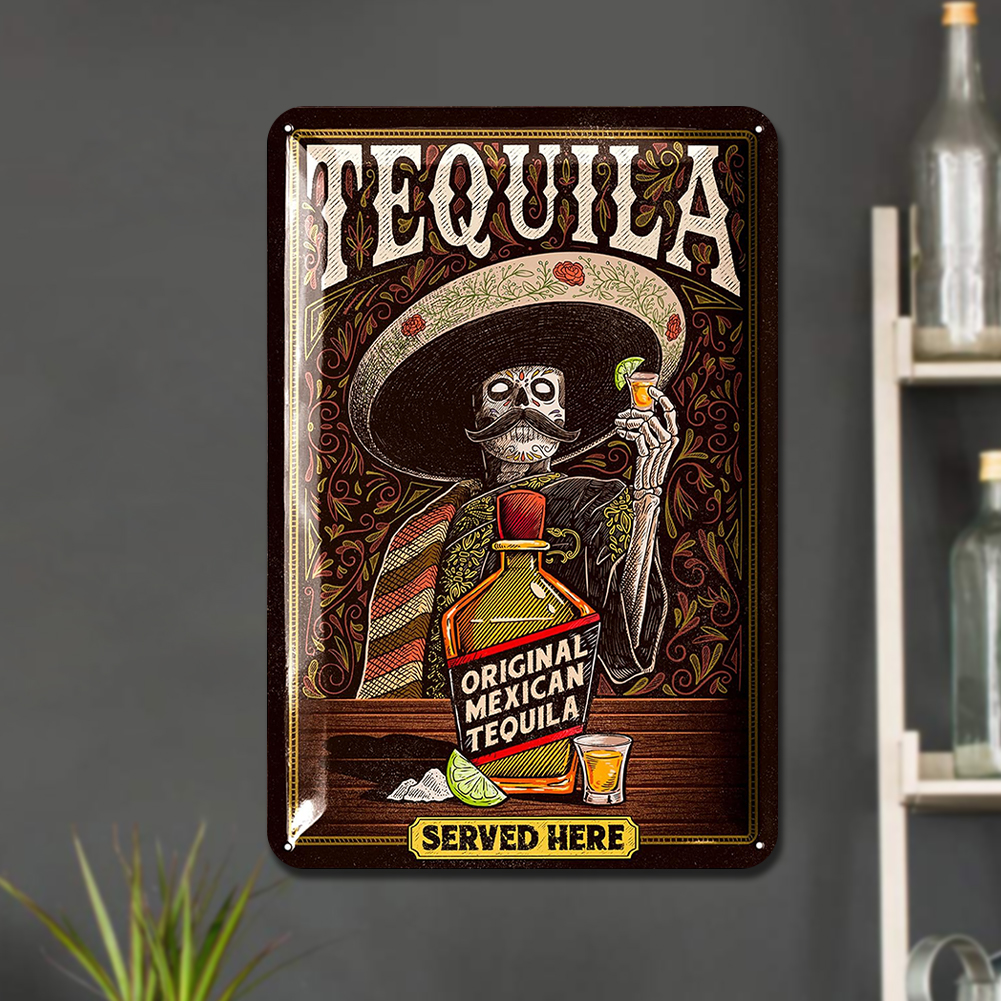 Tequila Serviced Here - Metal Tin Signs(8*12Inch/12*16Inch) - Bar