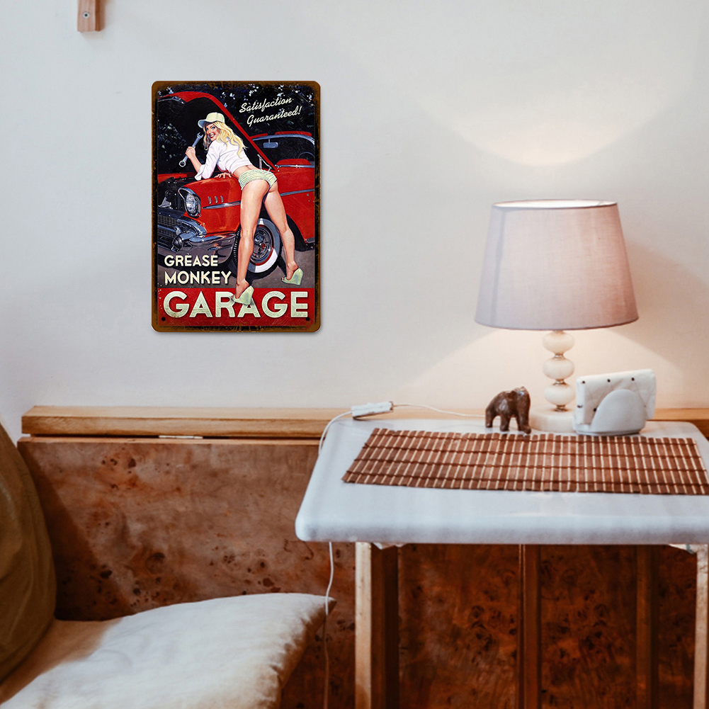 Garage Girl - Vintage Metal Signs(12*16Inch)-Pin-up-girls
