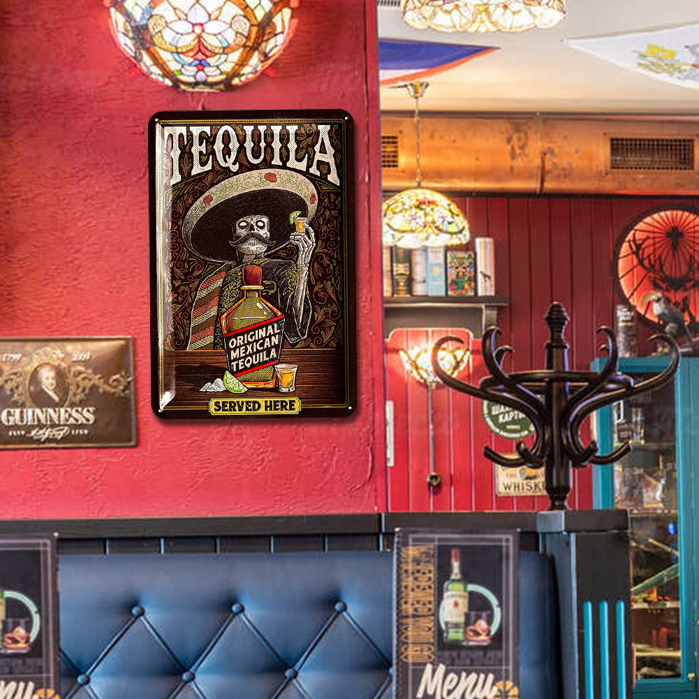 Tequila Serviced Here - Metal Tin Signs(8*12Inch/12*16Inch) - Bar