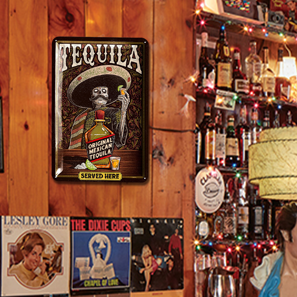 Tequila Serviced Here - Metal Tin Signs(8*12Inch/12*16Inch) - Bar