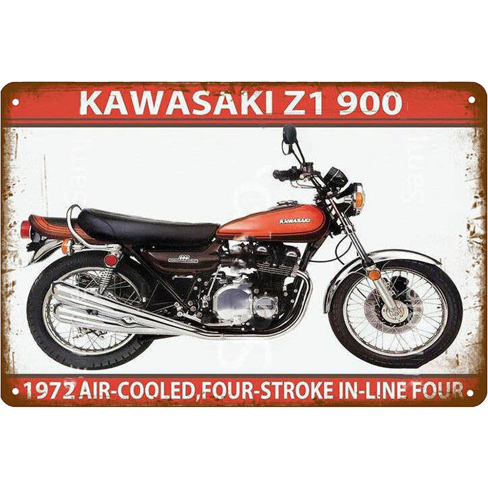 Kawasaki Motorcycle - Vintage Metal Signs(8*12Inch) - Vehicle