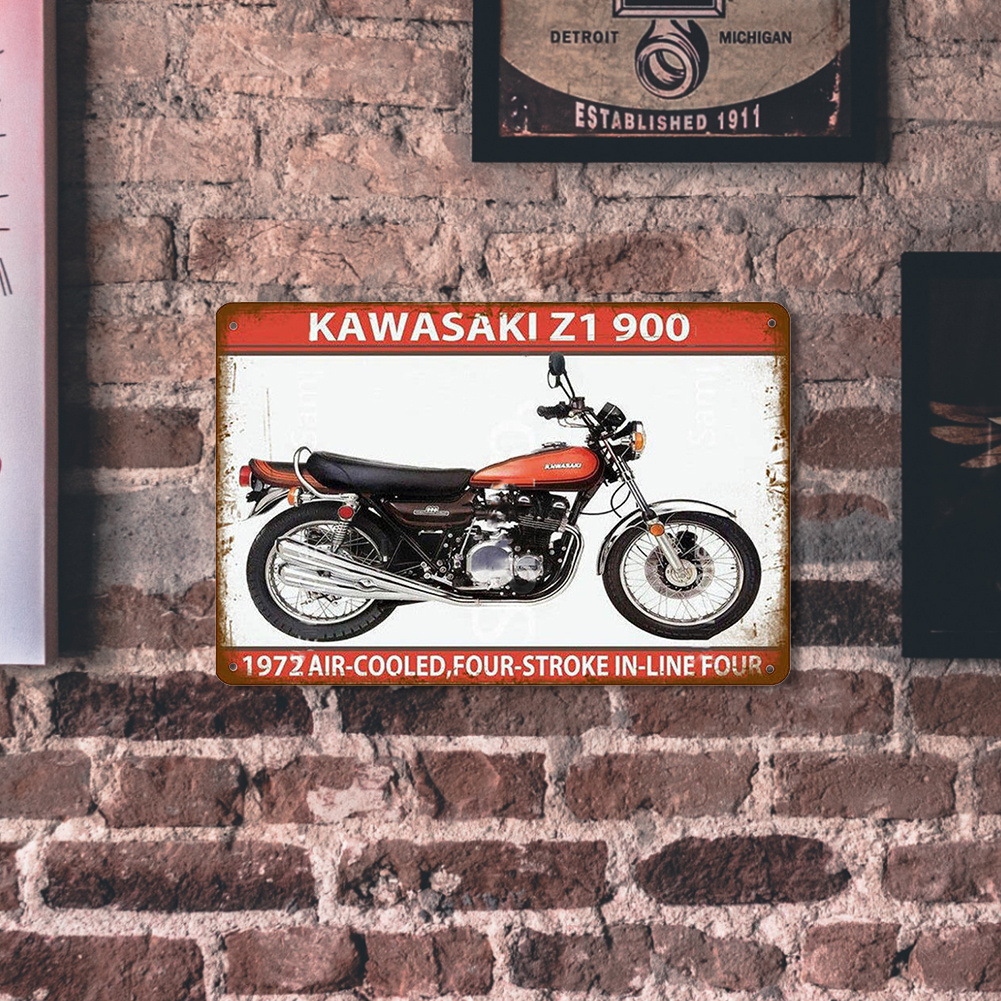 Kawasaki Motorcycle - Vintage Metal Signs(8*12Inch) - Vehicle