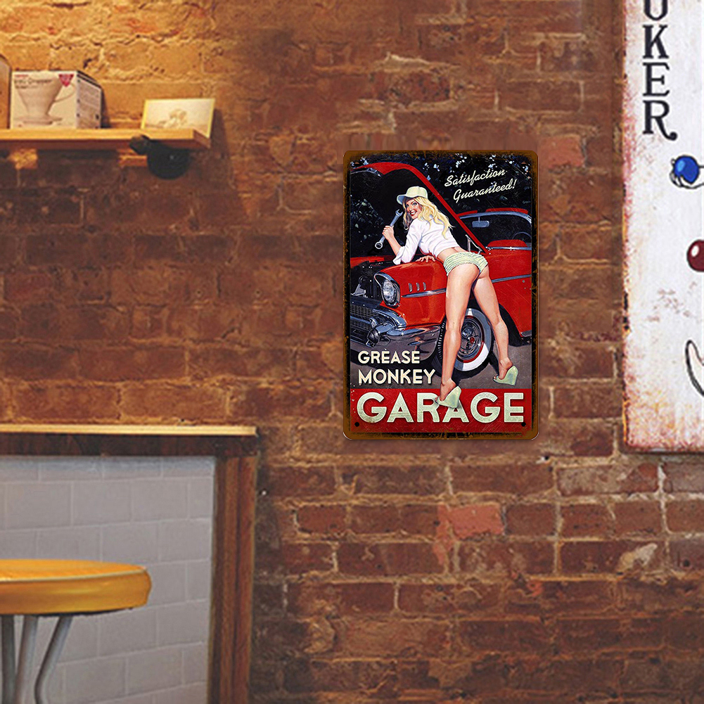 Garage Girl - Vintage Metal Signs(12*16Inch)-Pin-up-girls
