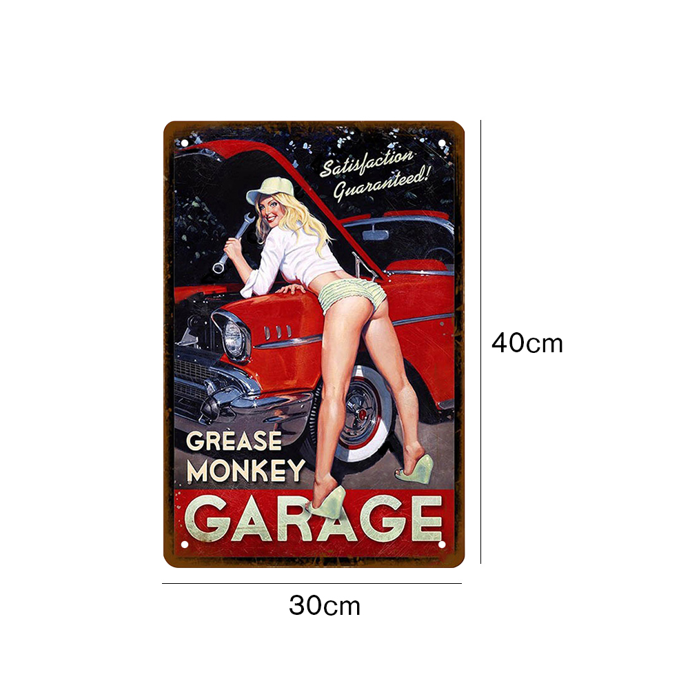 Garage Girl - Vintage Metal Signs(12*16Inch)-Pin-up-girls