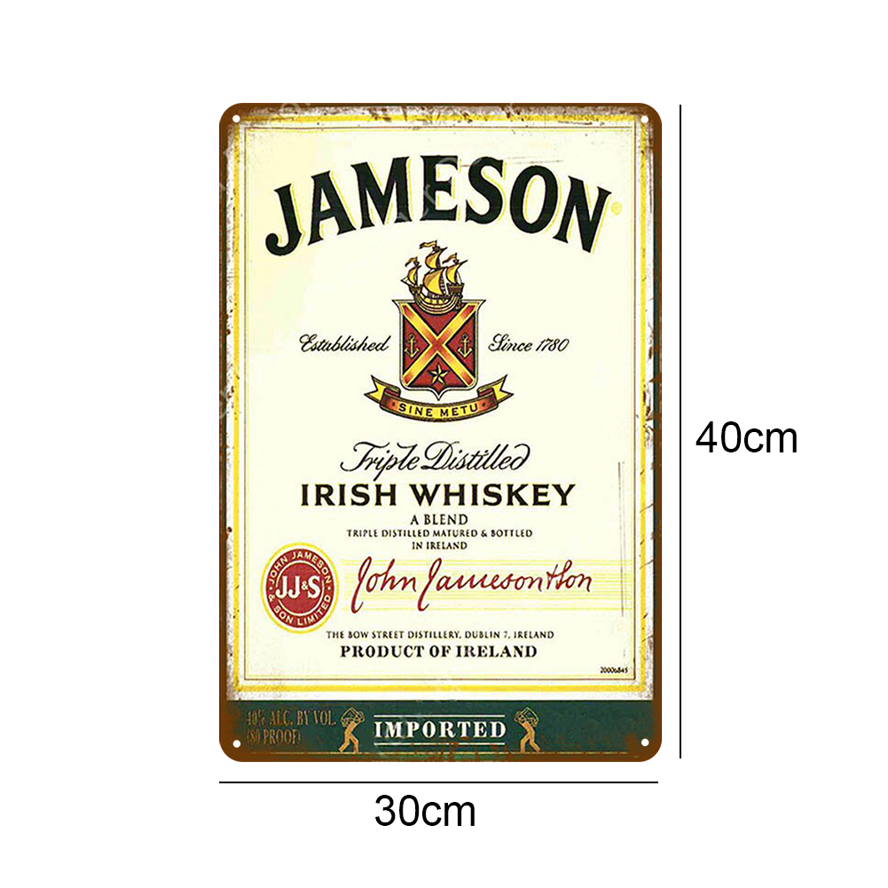 Jameson Irish Whiskey - Metal Tin Signs(8*12Inch/12*16Inch) - Bar