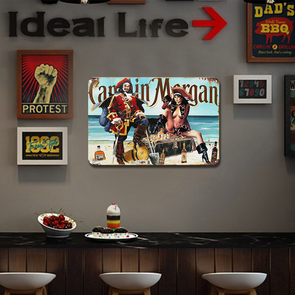 Captain & Lady Morgan - Metal Tin Signs(8*12Inch/12*16Inch) - Bar