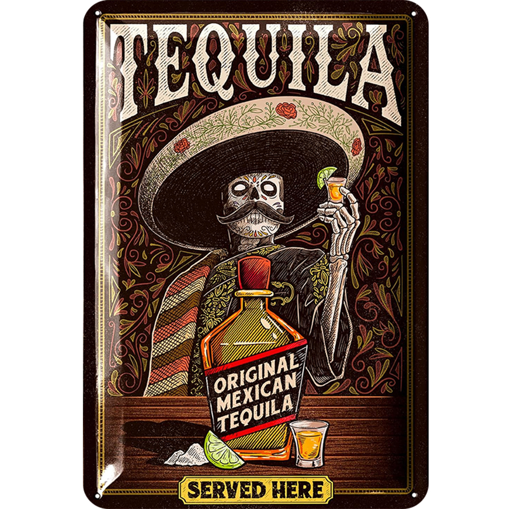Tequila Serviced Here - Metal Tin Signs(8*12Inch/12*16Inch) - Bar