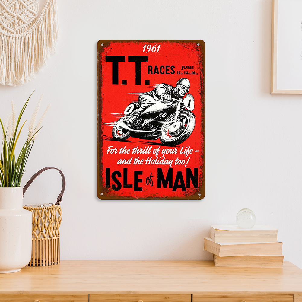 TT Isle Man Motor - Vintage Metal Signs(8*12Inch) - Vehicle