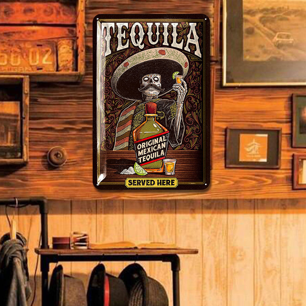 Tequila Serviced Here - Metal Tin Signs(8*12Inch/12*16Inch) - Bar