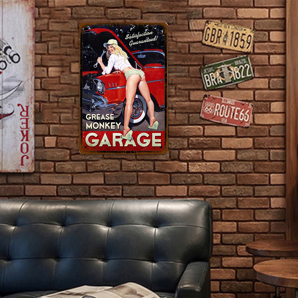 Garage Girl - Vintage Metal Signs(12*16Inch)-Pin-up-girls