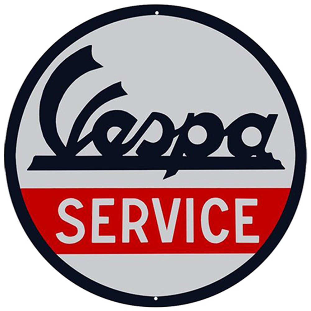 Vespa Service - Round Metal Tin Signs(12*12Inch) - Vehicle