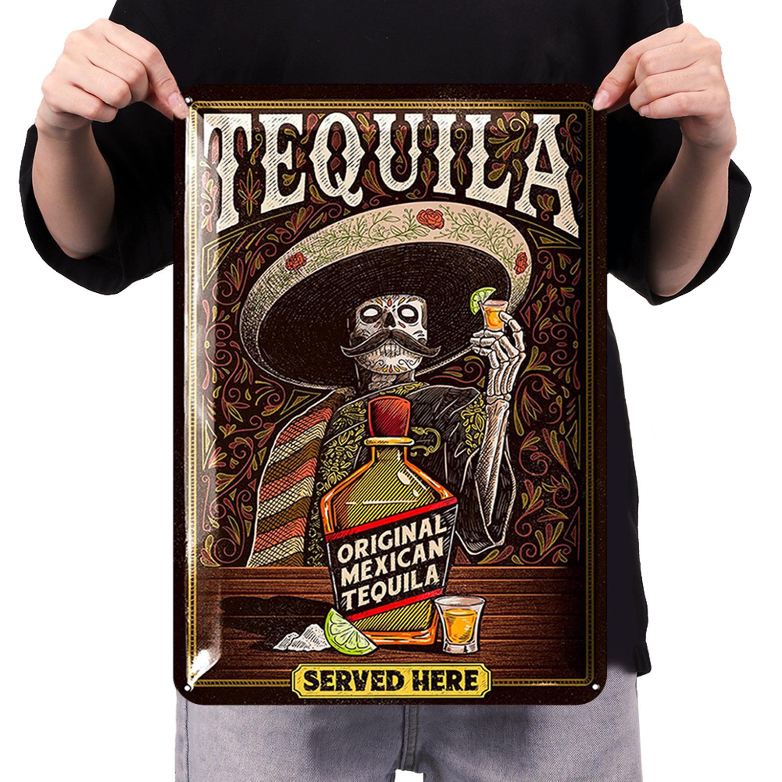 Tequila Serviced Here - Metal Tin Signs(8*12Inch/12*16Inch) - Bar