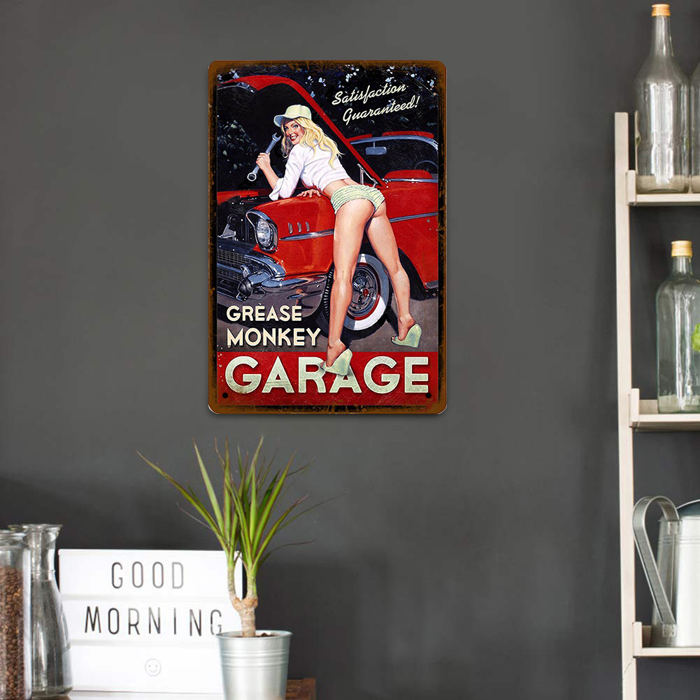 Garage Girl - Vintage Metal Signs(12*16Inch)-Pin-up-girls