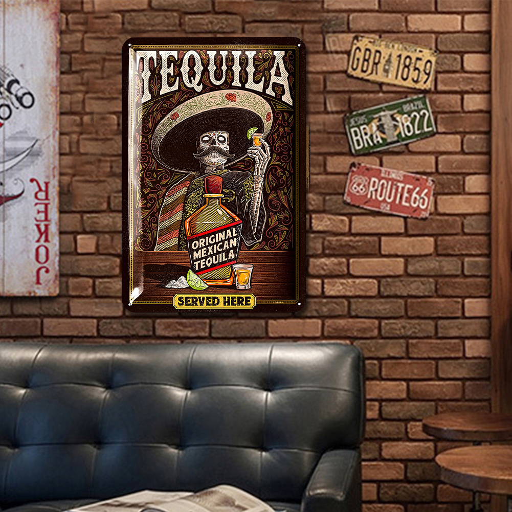 Tequila Serviced Here - Metal Tin Signs(8*12Inch/12*16Inch) - Bar