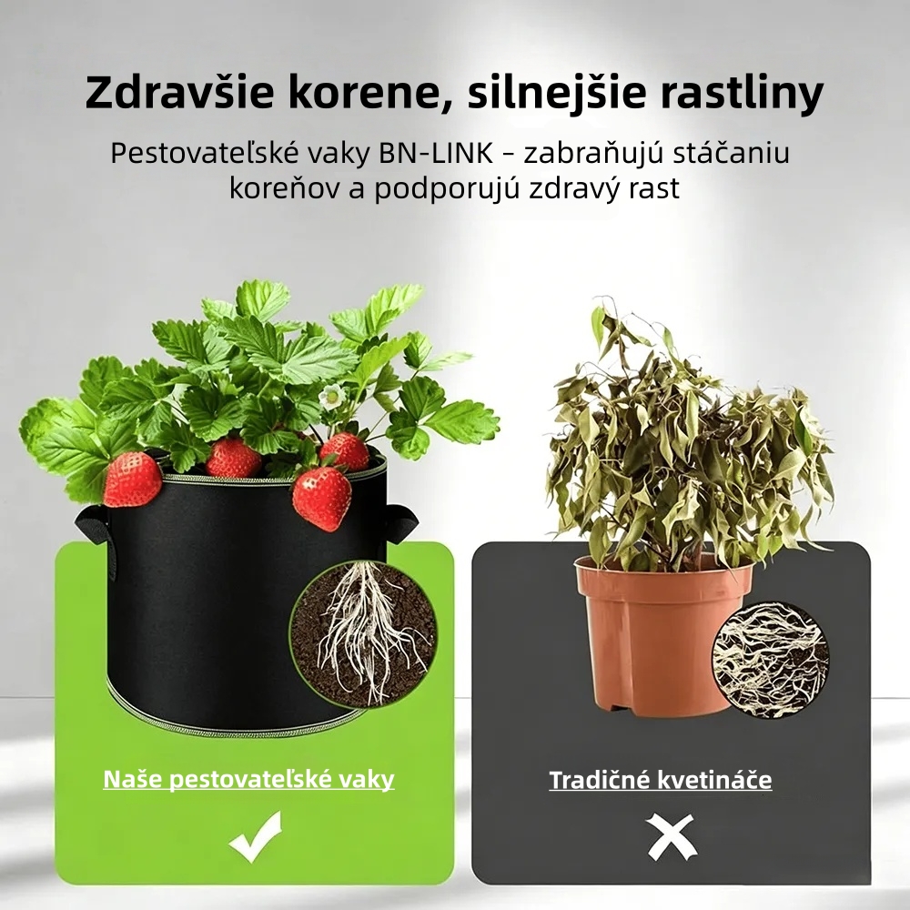 🌱 5-balenie pestovateľských vriec s objemom 5 galónov – odolné textilné kvetináče s prevzdušňovaním a rukoväťami na pestovanie zeleniny, kvetov a ovocia 🪴