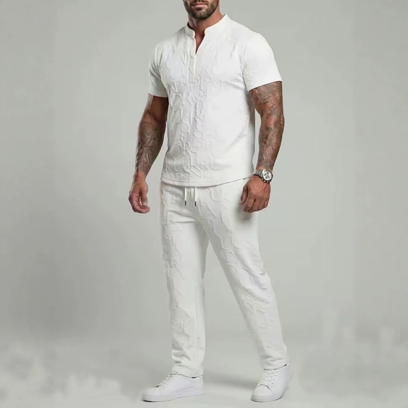 👔 Men‘s 2-Piece Textured Letter Embossed Set---BUY 2 GET 10% OFF & Free Shipping